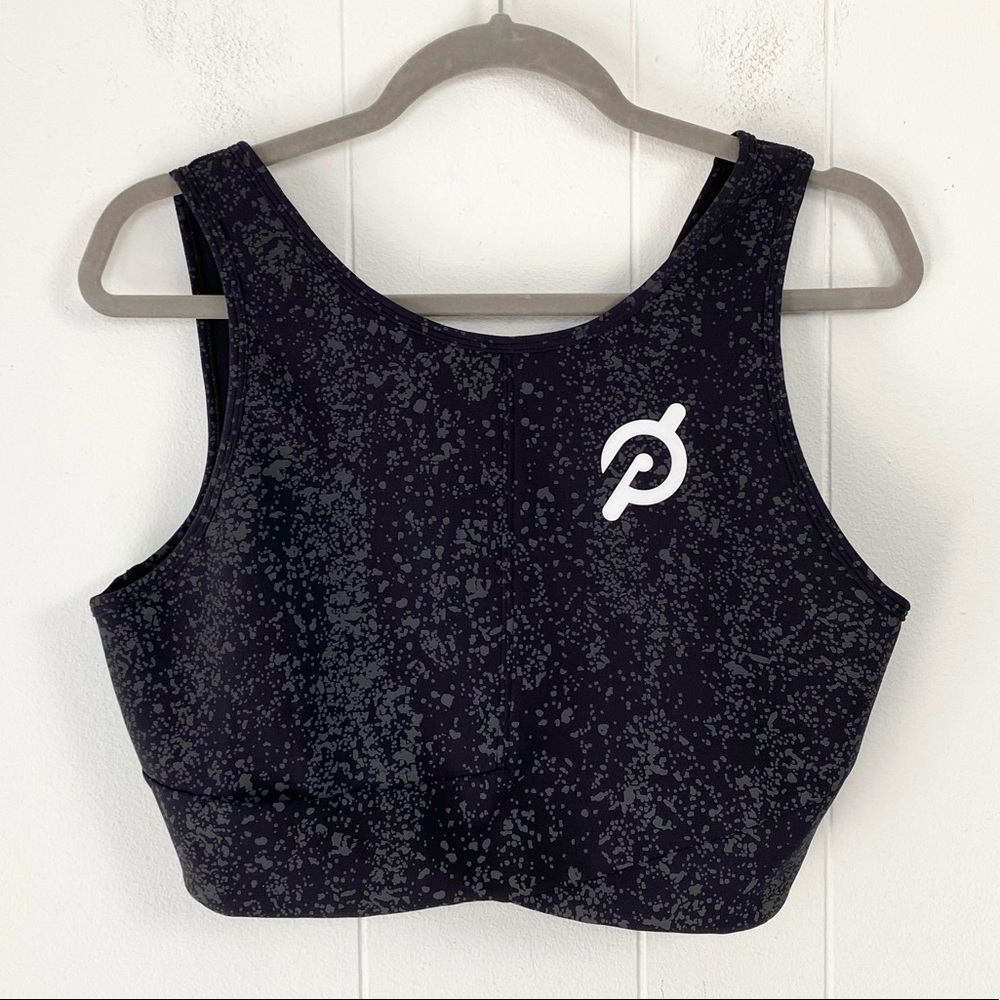 Lululemon x Peloton Energetic Edge Reflective Crop Tank Top Black Size 12